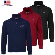 Giacca uomo micropile invernale mezza zip COTTON BELT 3 colori M L XL XXL 3XL