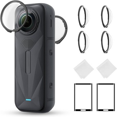 K&F CONCEPT 2x Objektivschutz und 4xDisplayschutzfolie Set für Insta360 X5