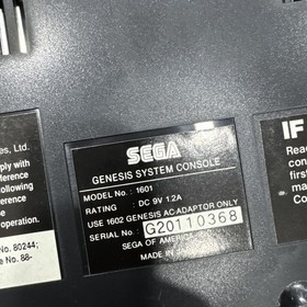 Sega Genesis Model 1 MK-1601 Console 16-bit W/ Controller Working Complete