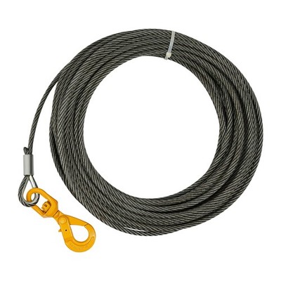 16inx100FT Steel Winch Cable w/ Self-Locking Swivel Hook Load 2469.18 lbs