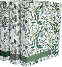 A4 Ring Binders, Leaves Pattern, Pack of 3 Folders 40 Mm