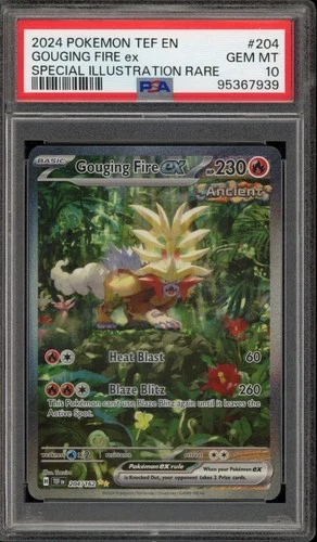 Pokemon Gouging Fire ex Temporal Forces Special Illustration Rare #204 PSA 10