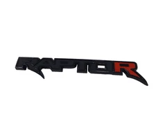 AS IS OEM 2021-2025 Ford Raptor Front Hood Scoop 7.5" Emblem Black Gray & Red