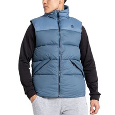 Image of Dare 2b Mens Mentor Padded High Collar Bodywarmer Gilet Jacket - Orion Grey