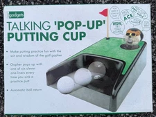 BRAND NEW TALKING POP UP PUTTING CUP GOLF GADGETS GOPHER 2004 INDOOR PRACTICE