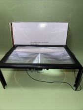 Full Page Reading Magnifier Standing Hands Free Desktop Portable 4 LED Light Pro