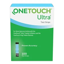 One Touch Ultra Blood Glucose Test Strips 100 Count  damged box Exp 08/31/2026
