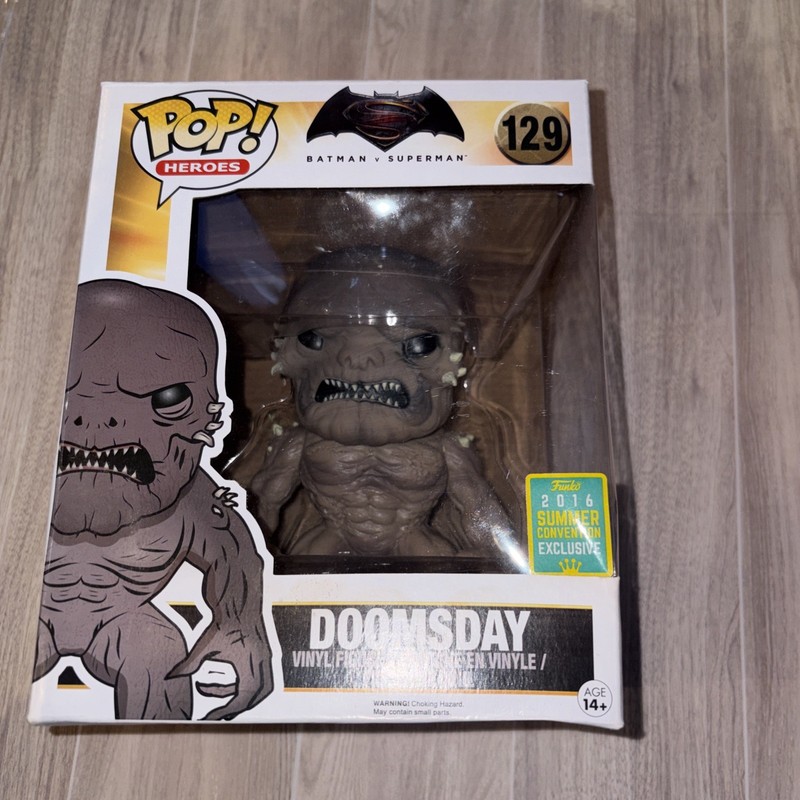 Funko Pop! Heroes 129 Doomsday 2016 Summer Exclusive Never Displayed Out Of Box