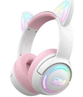 ONIKUMA Cat Ear Wireless Headset Noise Reduction Rechargeable Bluetooth Gaming