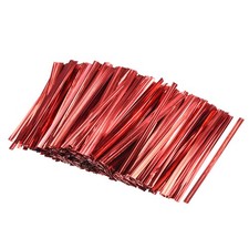 3 Inches Metallic Twist Ties for Bags Red 1000pcs
