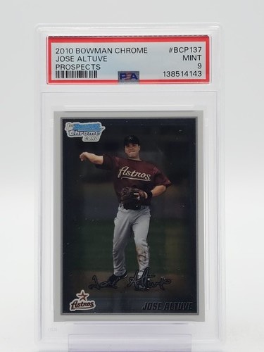 JOSE ALTUVE 2010 BOWMAN CHROME 1ST ROOKIE #BCP137 ASTROS PSA 9 Q6438