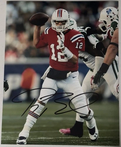 Tom Brady Signed Photo, 8x10 with COA, New England Patriots,