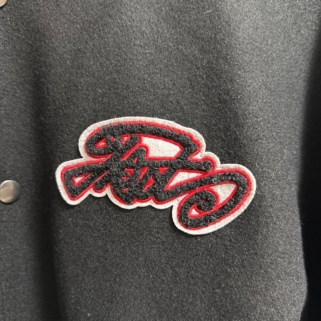 Stadium Jacket Black Wool Leather - image 2