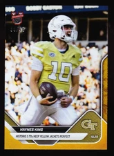 Haynes King 5 TD Georgia Tech Perfect vs Sryacuse 2025 Bowman U Now #34 Gold /50