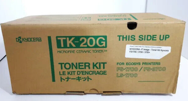 Toner KYOCERA TK-20G noir d'origine pour imprimante de bureau FS-1700