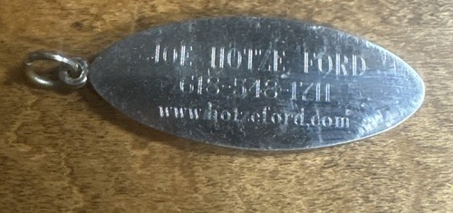 Portachiavi promozionale concessionario Ford vintage Joe Hotze Ford Illinois - Foto 3 di 5