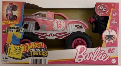 Hot Wheels Barbie Monster Truck RC Battery Powered with Remote Control Brand New