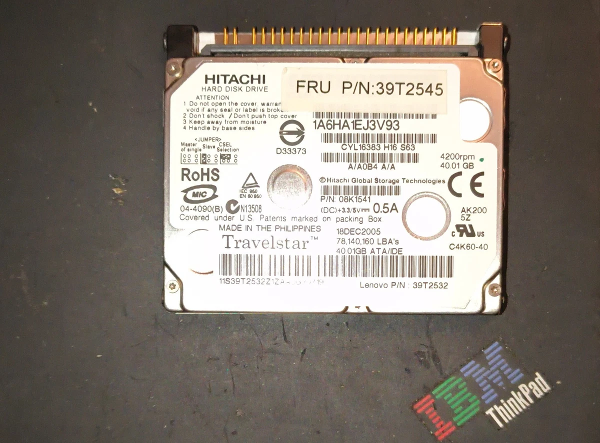 Hitachi PATA/IDE/EIDE Internal Hard Disk Drives 2 MB Cache for 
