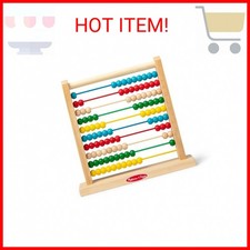 Melissa  Doug Abacus - Classic Wooden Educational Counting Toy With 100 Beads