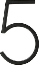844715 Black Upgraded 5 Floating House Number 5, 5-Inch