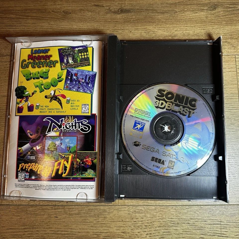 Sonic 3D Blast (Sega Saturn, 1996) Completo En Caja Y Excelente Estado! Foto 3 de 4