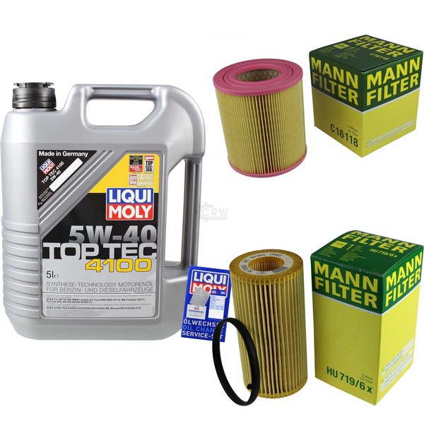 Inspektionspaket 5L Liqui Moly Top Tec 4100 5W-40 FüR Audi A6 Avant 2.0 Tfsi-image