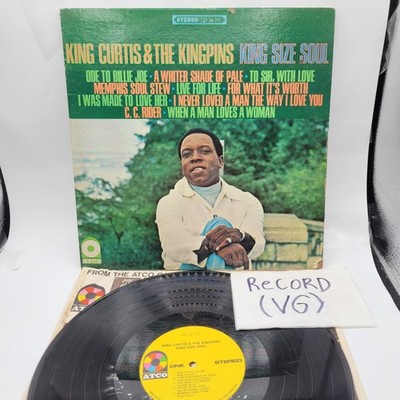 KING CURTIS & THE KINGPINS Vinyl Lp King Size Soul 1967 ATCO Stereo VG