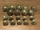 Lot of 19 Civil War Confederate Engineer Buttons, British Import, Reproductions