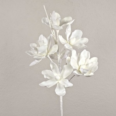 artplants Kunststoff Echeveria Zweig ORALY, weiß, 95cm, Ø15-24cm