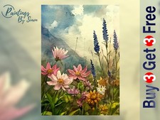 Wildflower Meadow 5"x7" Print on Matte Paper | Floral Wall Art