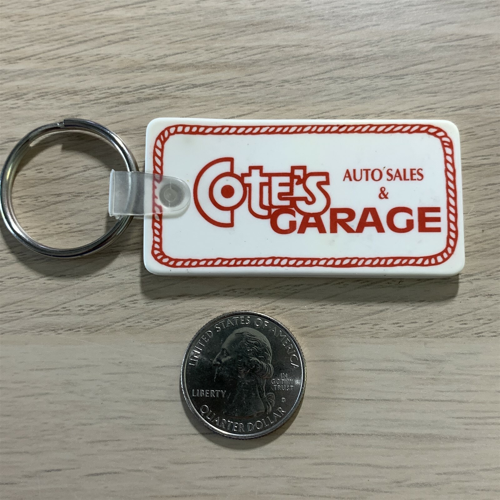 Cote's Garage Auto Sales Auburn Maine White Keychain Key Ring 41949 eBay
