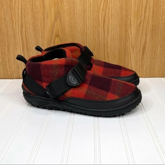 Chaco Ramble Slippers Womens 9.5 Buffalo Check Red Black eBay