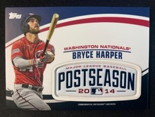 2018 Topps Update Series Postseason Logo Manufactured Patch #PSL-BH Bryce Harper