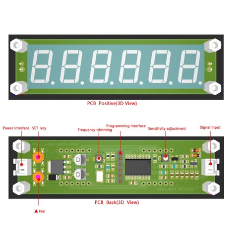 DC 8~15V 6-digits LED Display RF Signal Frequency Counter 0.1MHz~65MHz - Picture 23 of 24
