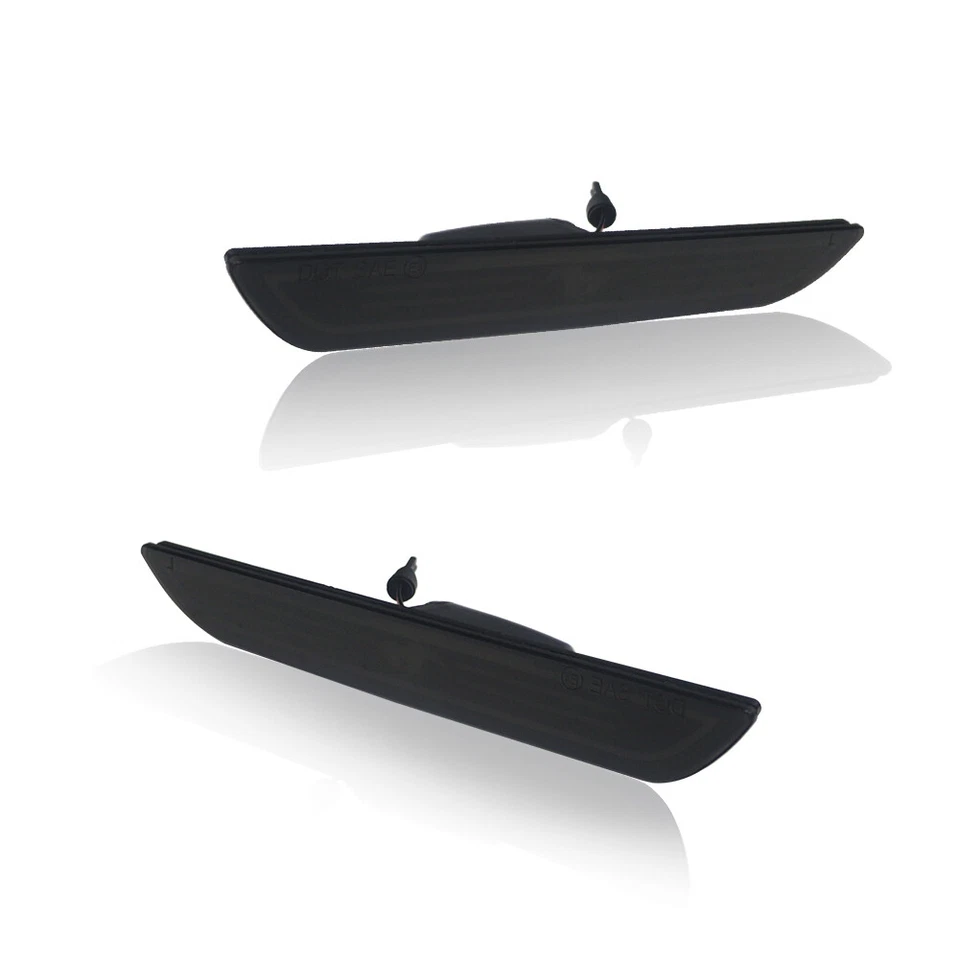 For 2015-2022 Ford Mustang GT Smoked Lens LED Rear Bumper Side Marker Light Lamp - Image 2 of 4