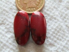 2 Bloody Basin Jaspis Cab 16-karatowa ręcznie cięta czerwona czarna matryca blok kaboszonowy 