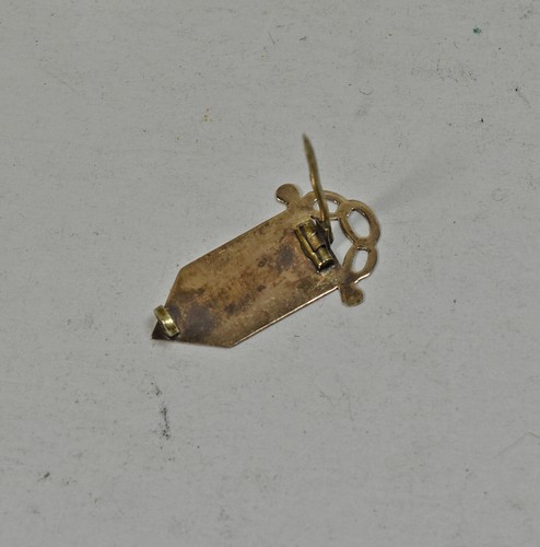 Antique 10K Gold Knights of Pythias Fraternal Enamel Victorian Pin  - Afbeelding 6 van 8