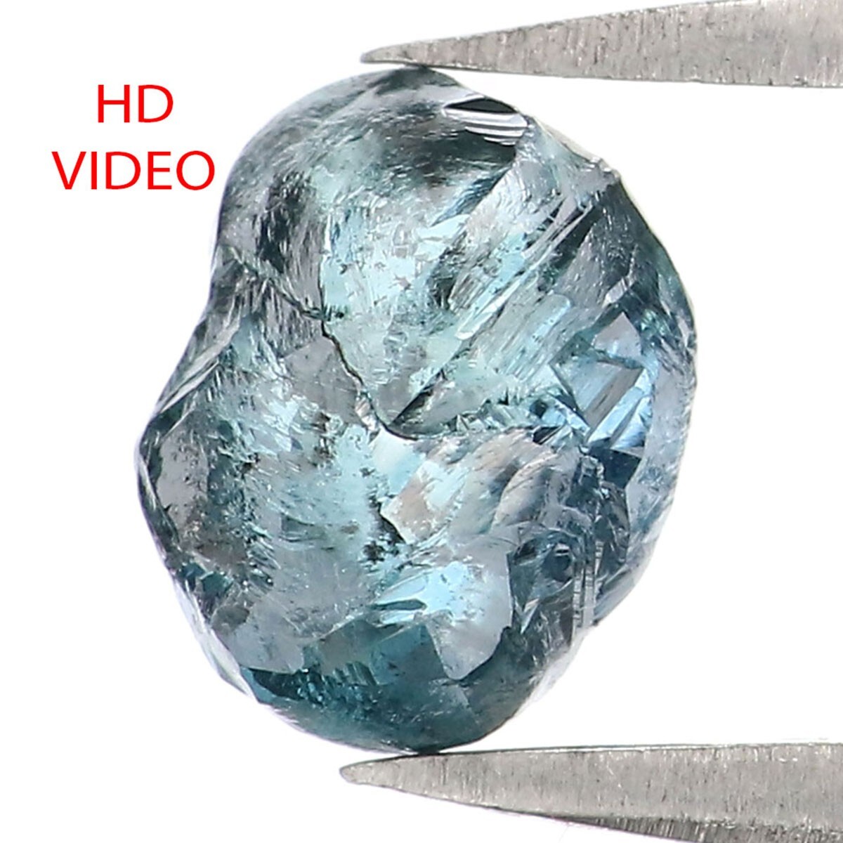1.49 CT Natural Loose Rough Cut Diamond 7.05 MM Blue Color