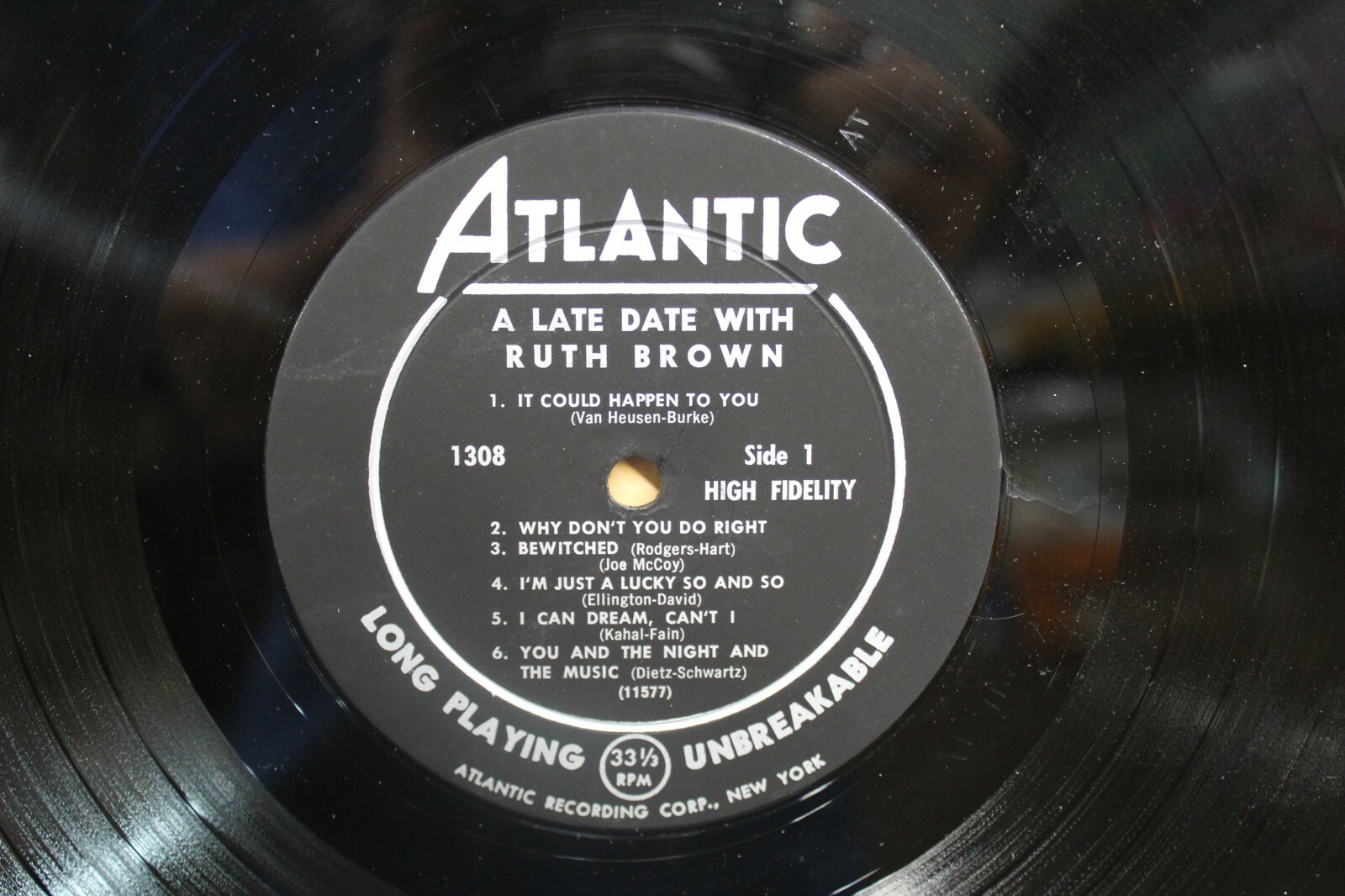 Rarest Gradient Rare Late Date With Ruth Brown LP-Atlantic 1308 Original Black Label | eBay