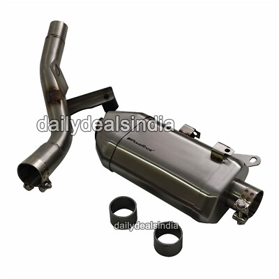 Silencieux D'échappement Powerage Pour Royal Enfield Guerrilla 450 (2024-2025) - Acier Inoxydable Argenté - Neuf