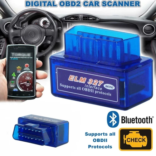 Obd2 Car Bluetooth Scanner Code Reader OBDII Elm 327 Diagnostic Tool IOS iPhone-image