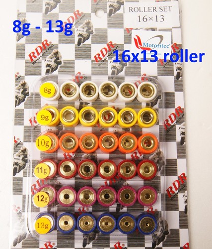 Variator Roller Pack 16x13 8g 13g For Honda Dio 50 Af18e Af27 Af28 2t Moped Us Ebay