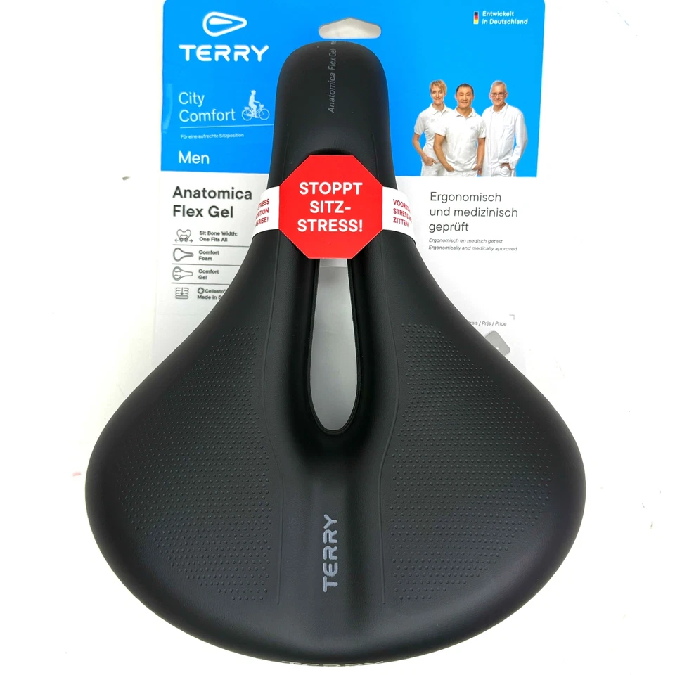 Terry Selle De Vélo Anatomica Flex Gel Max Confort Ville Tour E-Bike Hommes - Photo 2/4