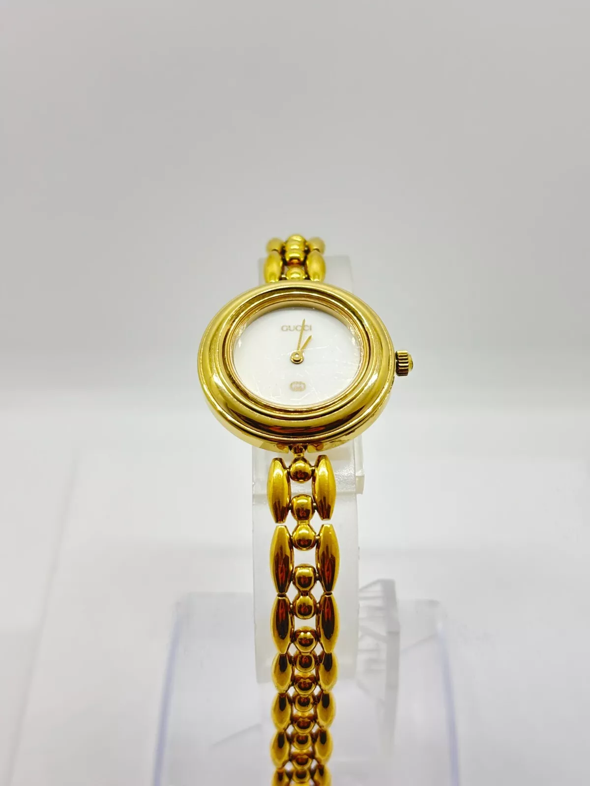 [Exc+4] Montre GUCCI Change Lunette 11/12 Vintage Or Occasion Fonctionne F/S