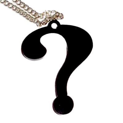 80s Super Hero Batman The Riddler Logo Charm Necklace Kitsch 80s Super Hero Batman The Riddler Logo Charm Necklace Kitsch