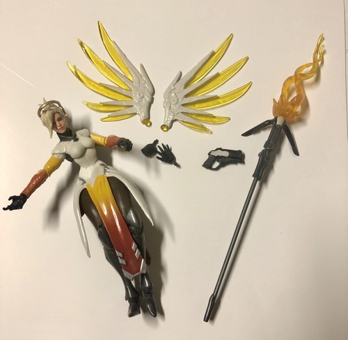 HASBRO OVERWATCH ULTIMATES MERCY ACTION FIGURE W/extra Pharah Replacements - Picture 8 of 11