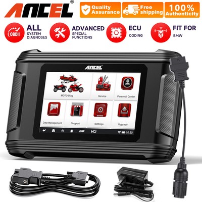 ANCEL MT510 Motorcycle Scanner OBD2 Diagnostic Tool for BMW ATV MTV All System 