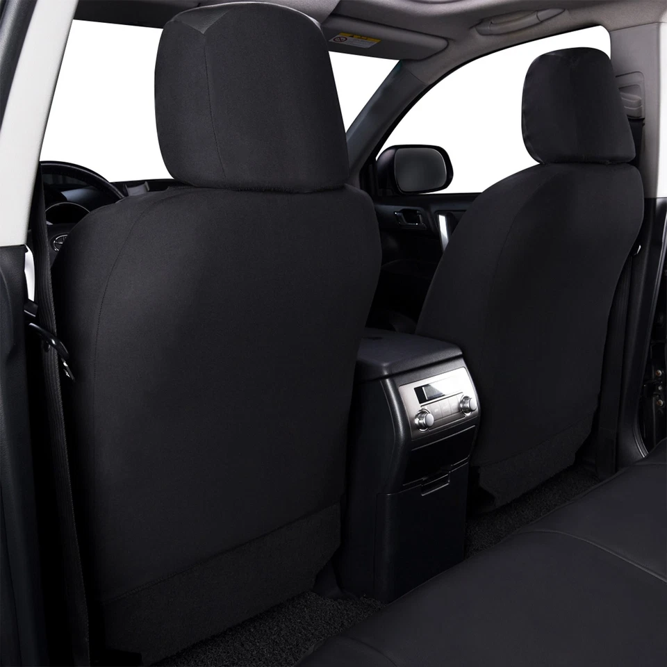 Universal Car Seat Covers For Auto SUV Faux Leather Black Airbag Compatible Men - image 3 of 4