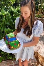 NEW LoveShackFancy Raleigh Mini Dress in Hand Dyed Soft Blue Size: 0 XS Babydoll