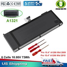 73Wh A1321 A1286 Battery for Apple MacBook 15" Mid 2009 Mid 2010 661-5211 Laptop